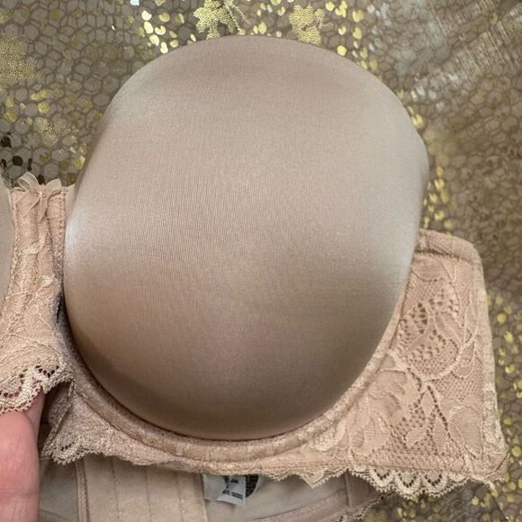 Torrid Bombshell Everyday Strapless Bra Nude Tan 40C - Picture 3 of 8